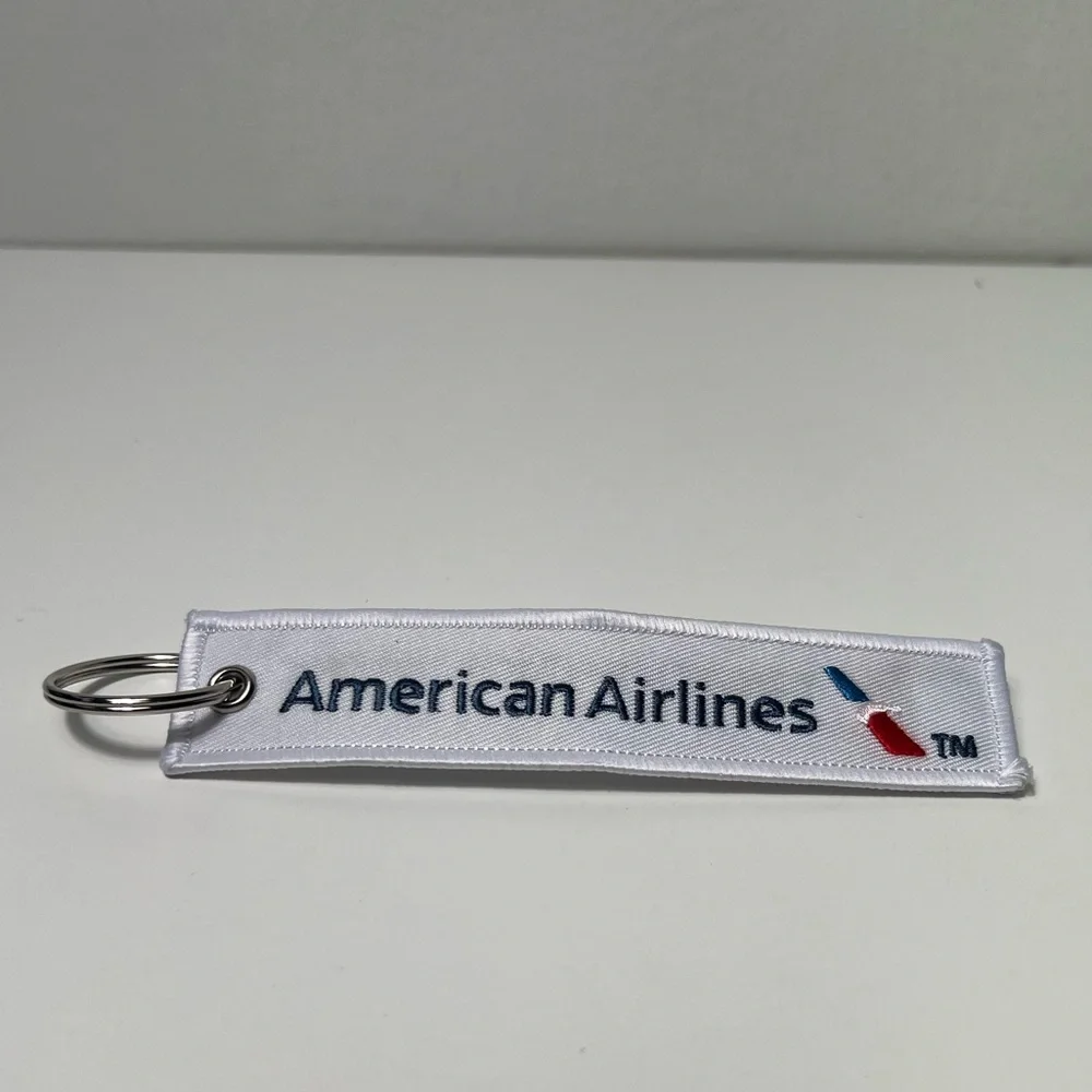 American Airlines AA Flight Attendant Crew Luggage Travel Bag Tag Keychain